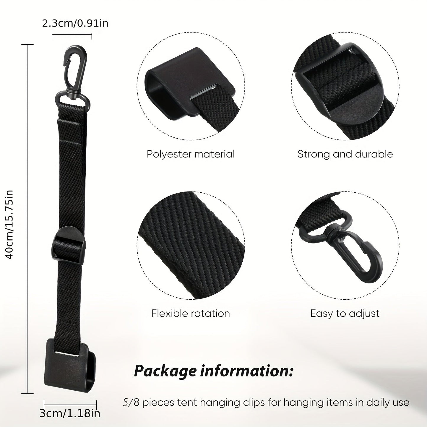 Canopy Hanging Clips for Tent & Vendor Booth – Heavy Duty Clip Set for Hanging Signs, Flags, Lanterns & Banners – Outdoor Camping & Exhibition Display Clips, Black, 5pcs or 8pcs
