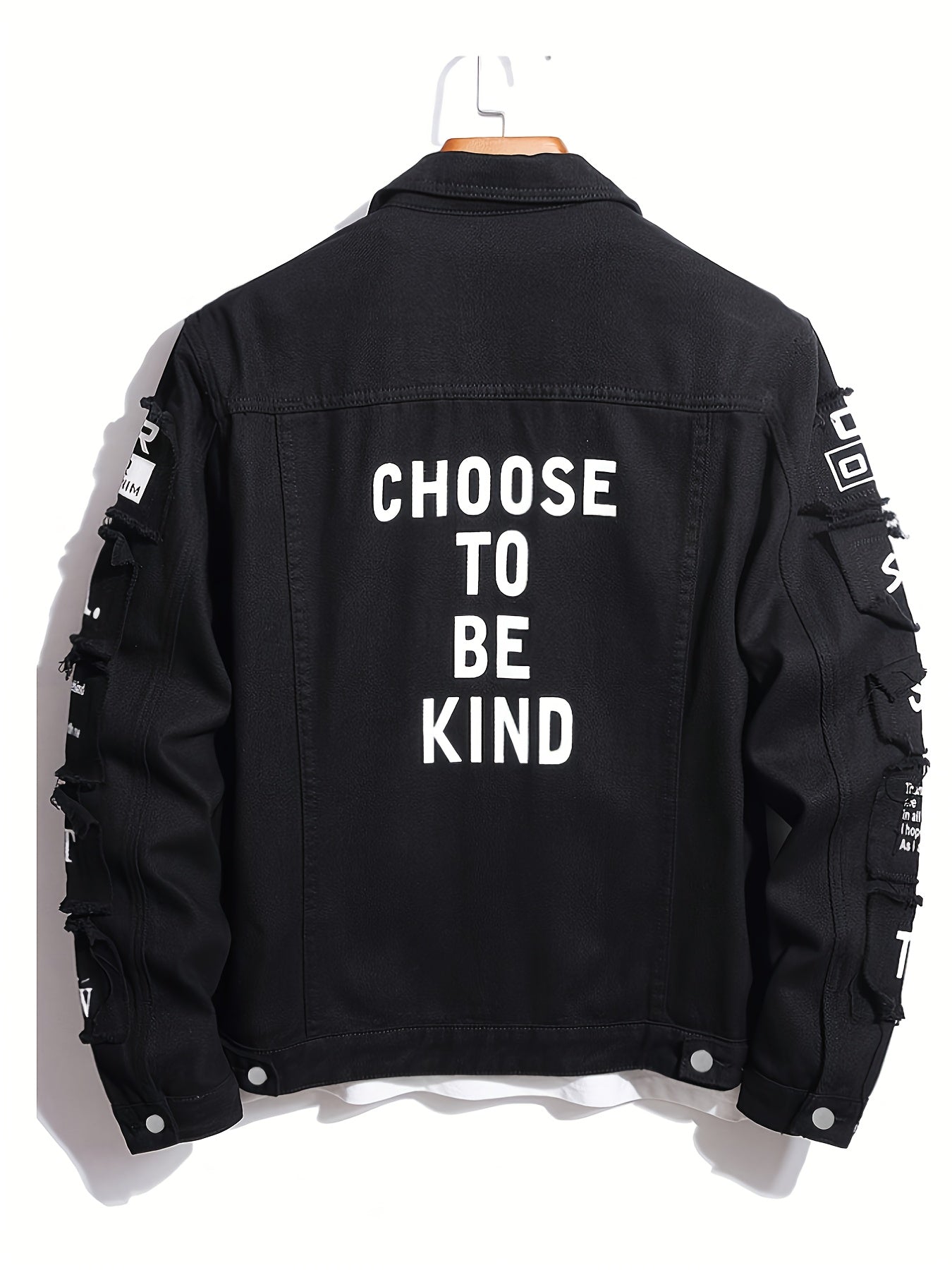 Men's Relaxed Denim Single-Breasted Jacket