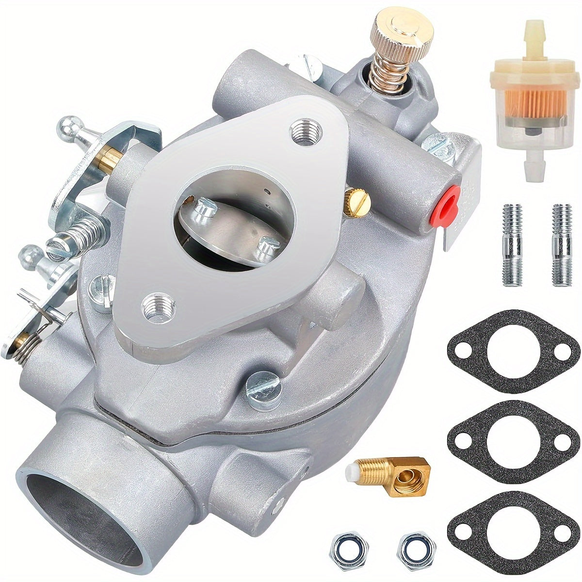 Ford Tractor Carburetor for 8N 9N 2N (1939-1952) - Replaces 8N9510C, 9N9510A, TSX241A, TSX33 - Includes Gasket & Bolts, Marvel Schebler & Zenith Compatible