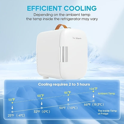 Mini Car Refrigerator, 4 Liter Compact Cooler & Warmer with 120V AC & 12V DC – Portable Mini Fridge for Car, Travel, Outdoor, Bedroom and Home Use, Available in Red and White