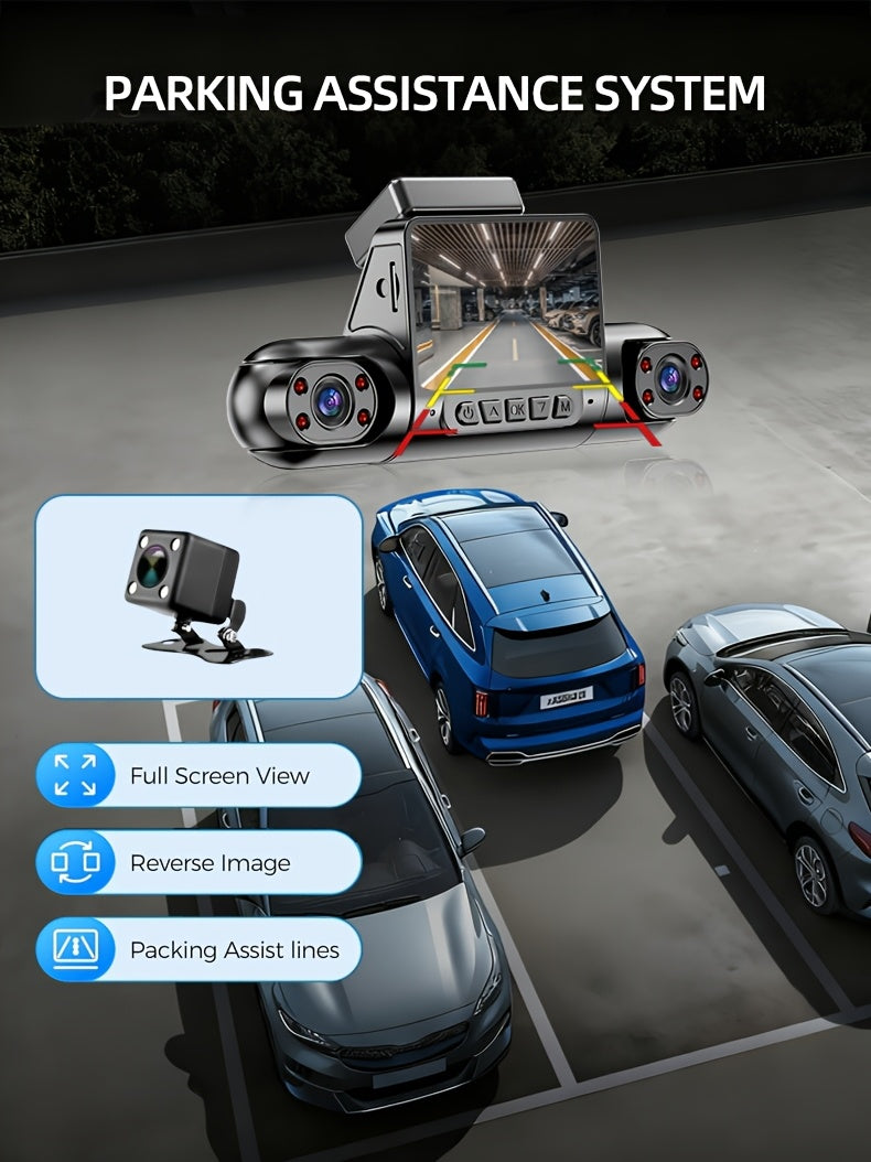 This Is a Comprehensive Driving Recorder Set Featuring Four Lenses, Offering 360-Degree Coverage with 1080P Resolution for The Front And 720P for The Rear, Sides, And Full Display. It Includes High-Definition Night Vision, WDR, G Sensor
