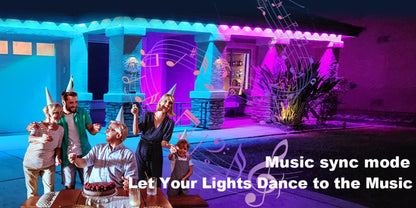 Permanent Outdoor Lights RGB LED Eave Lights with App & Remote Control, IP67 Waterproof, Music Sync, Timer, Triangular Lens Effect, for Christmas Halloween Holiday Everyday Accent Lighting – 15ft to 500ft