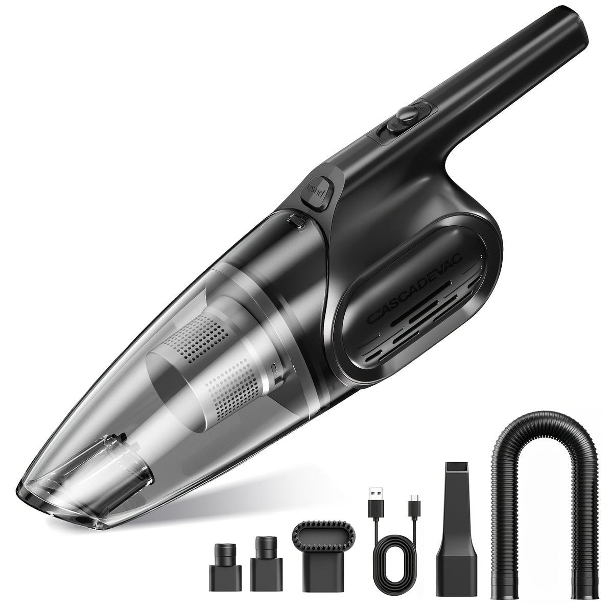 Portable Household Vacuum Cleaner, With 6000PA Powerful Suction Force, Low Noise, Dual Filtration. Household Vacuum Cleaner, Mini Vacuum Cleaner, Suitable For Cleaning Inside Cars, Pet Hair, Kitchens, Home Cleaning Supplies, Ladies' Car Accessories.