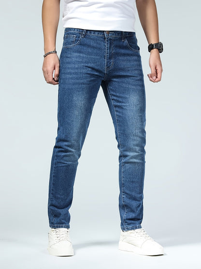 Men's Slim Fit Jeans - Classic Wash Clean Finish Streetwear 181029