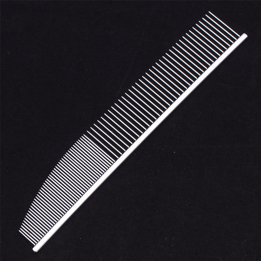 Pet Grooming Comb with Stainless Steel Teeth & Aluminum Handle - Professional Detangling Dematting Comb for Dogs & Cats, Removes Knots, Tangles & Loose Fur, 3 Colors