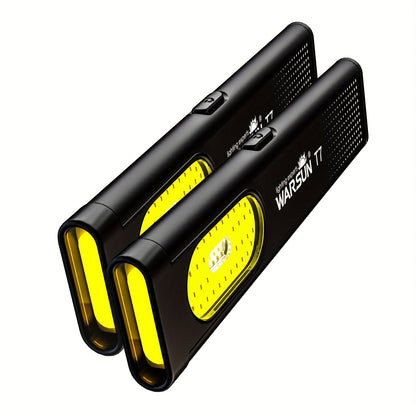 COB Pocket Flashlight USB-C Rechargeable, WARSUN T7 120LM LED Torch with 5 Modes, COB Side Light, Compact EDC Flashlight, Fast Charging, Aluminum Alloy, for Camping Reading Emergency Everyday Carry