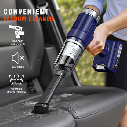 Portable Car Vacuum Cleaner 5KPA - Wireless Gap & Crevice Dust Collector, USB Rechargeable 2000mAh, One-Click Empty, Multi-Surface for Car, RV, Kitchen, Floor & Home, 6 Colors