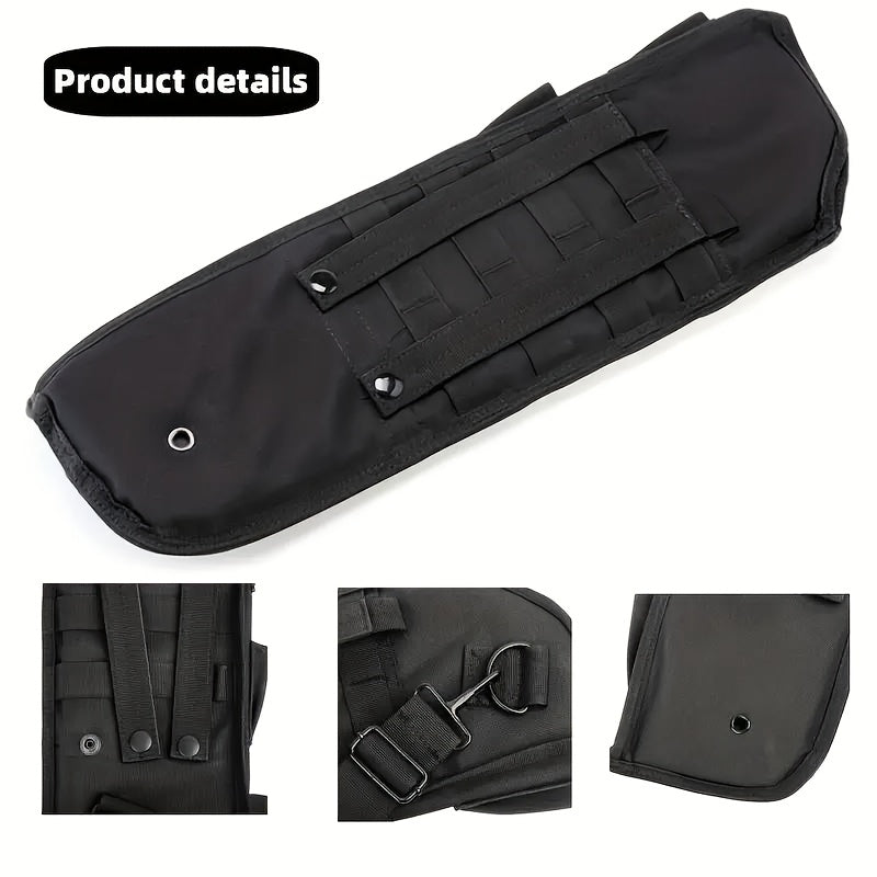 Tactical Shotgun Holster with MOLLE System – 19" 600D Oxford Cloth, Adjustable Strap & Shell Loops, Lightweight Hunting & Shooting Scabbard for Tactical Vests, Belts & Packs