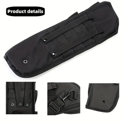 Tactical Shotgun Holster with MOLLE System – 19" 600D Oxford Cloth, Adjustable Strap & Shell Loops, Lightweight Hunting & Shooting Scabbard for Tactical Vests, Belts & Packs