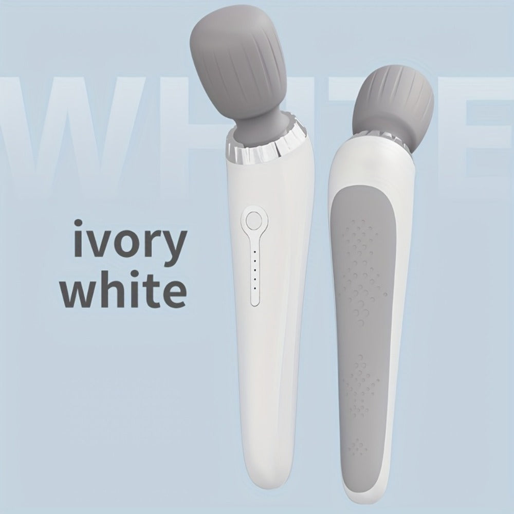 5-Speed USB Rechargeable Handheld Electric Massager Wand — Full Body Vibration Massage for Neck Back Shoulders Legs Waist Foot, Portable Cordless Relaxation Tool Gift for Women Men Athletes Seniors