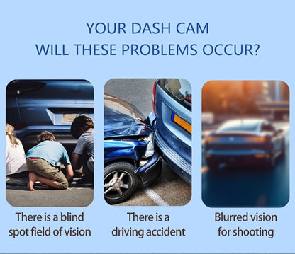 Dash Cam 3-Channel Front Inside Rear – 1080P 170° Wide Angle WiFi Night Vision Loop Recording G-Sensor with 2" IPS Screen & 32GB Card