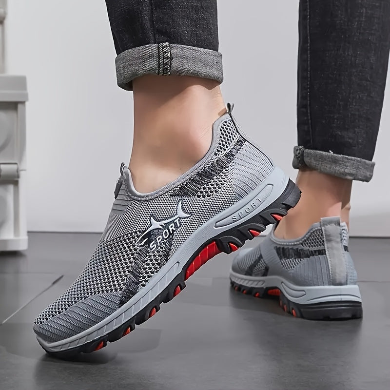 Men's Athletic Shoes - Breathable Comfort & Slip-On Ease