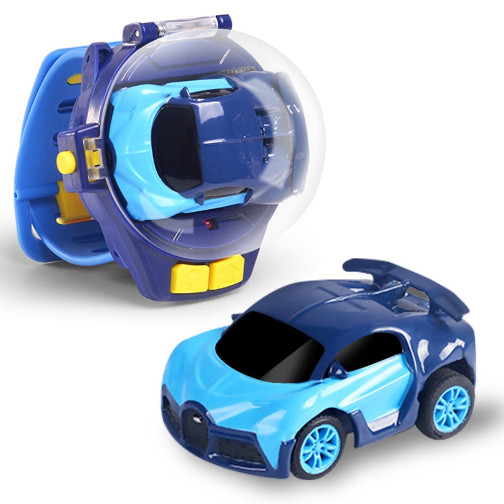 Watch Remote Control Car for Kids Mini Alloy Electric RC Racing Car with Wearable Wrist Watch Controller – Cool Unique Birthday Christmas Halloween Gift for Boys Girls Ages 4+, Blue Pink Indoor Toy Car