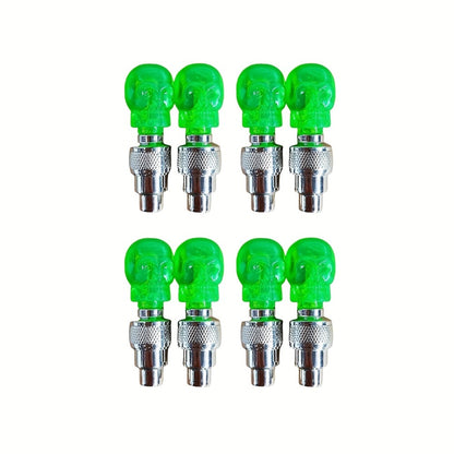 LED Breathing Light Tire Valve Caps – Running Horse & Wind Fire Wheel Light Effect for Car & Motorcycle Wheels