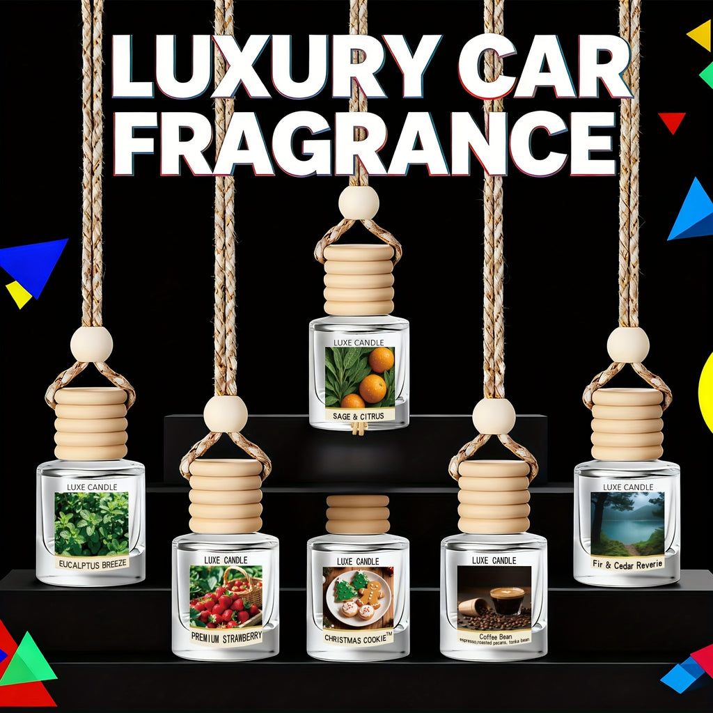 Car Air Freshener Diffuser 2 Pack Hanging Air Freshener Diffuser - Vanilla Cream Fragrance Oil Air D Iffuser For Car, 45+ Days Long Lasting Fragrance