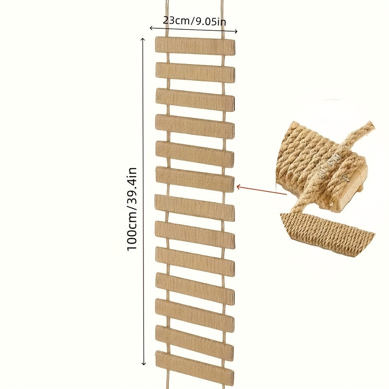 Cat Scratching Post Sisal Hemp Rope Replacement Column for Cat Tree Climbing Frame Indoor Cat Ladder, Multiple Lengths 13.78" 19.69" 39.37" Solid Wood & Hemp Rope Options, Durable Cat Scratcher Pole