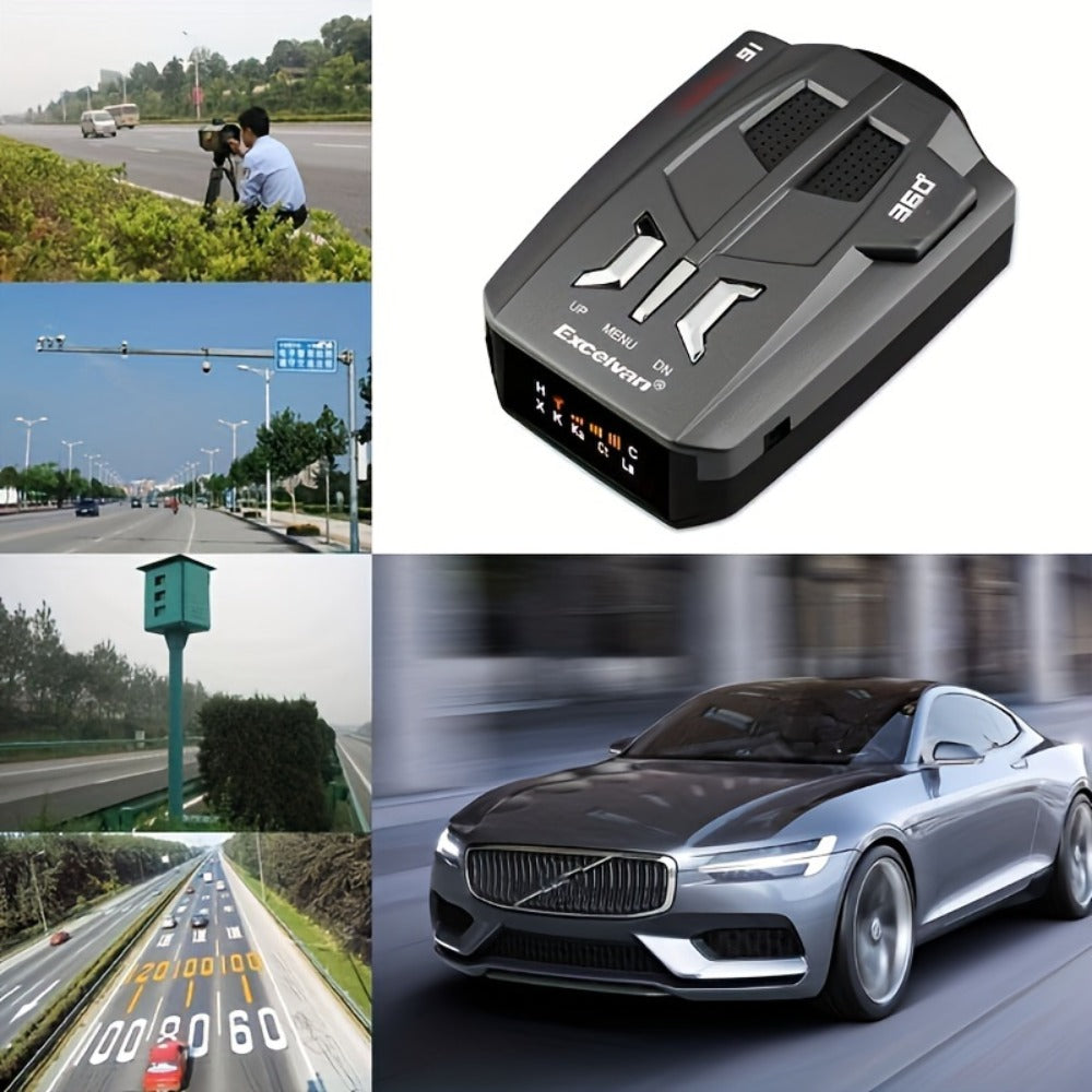 Radar Detector for Cars – Long Range Detection, Mute Memory, LED Display, City & Highway Mode, Speed Camera Alert Driving Aid for All Vehicles