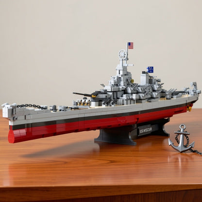 Battleship Model Building Kit 2228PCS – USS Missouri BB-63 Military Historical Warship Construction Set FC4203, Adult Collector Display Model, Unique Gift for History Buffs Men Teens Ages 14+