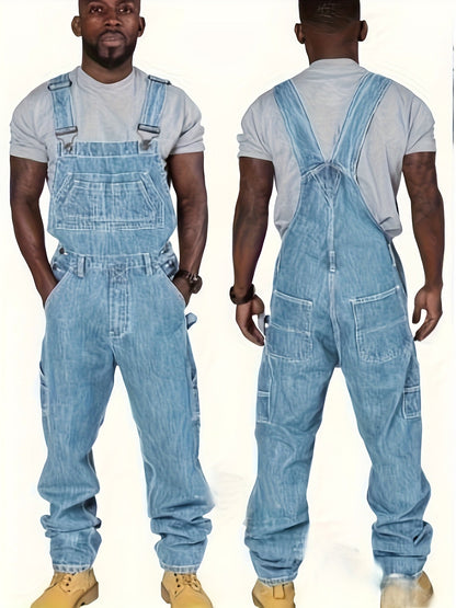 Men's Utility Jumpsuit - Multi-Pocket Denim Style 063461
