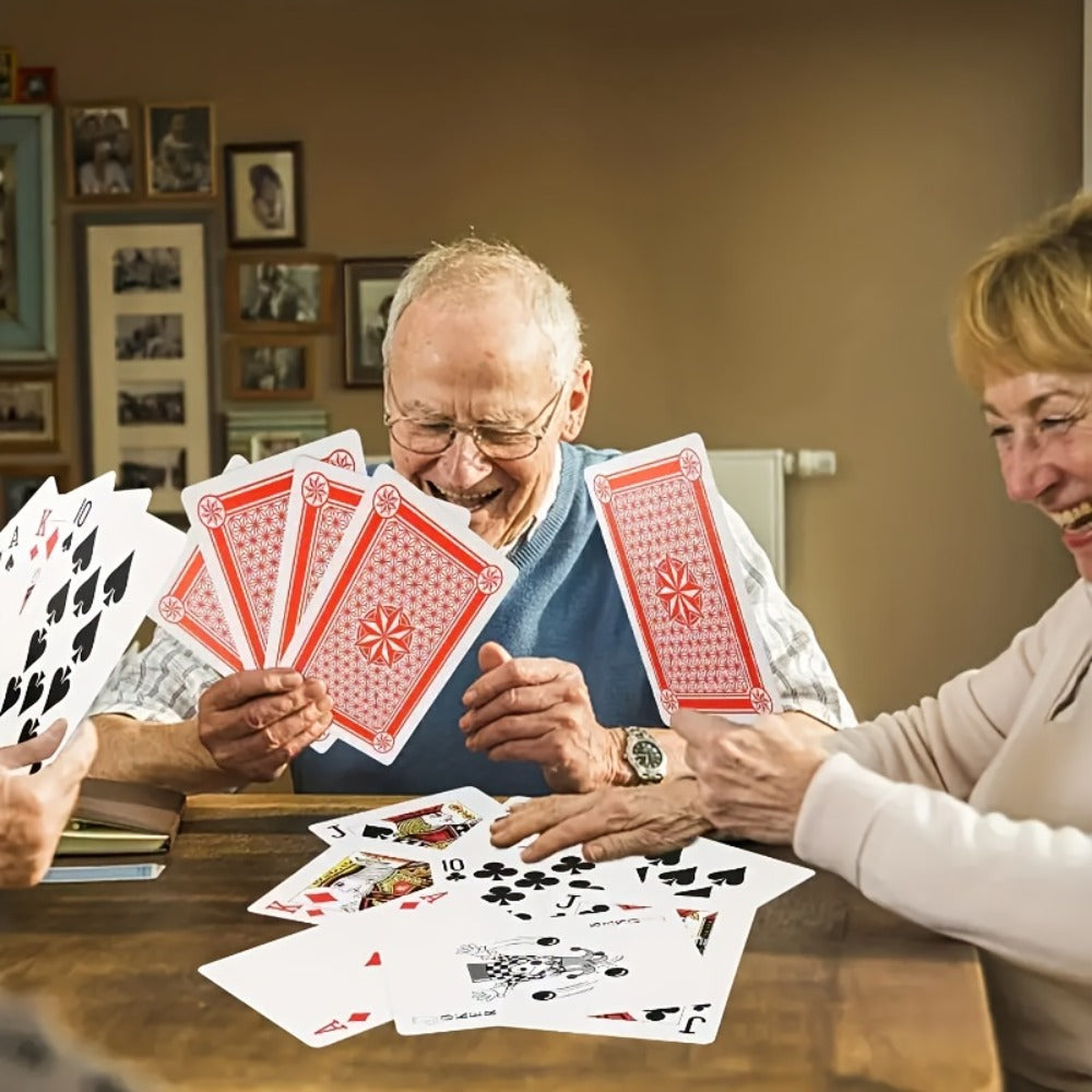 Giant Playing Cards 4x 6x Jumbo Size Poker Cards – Extra Large Card Game Set for Outdoor Party Backyard Fun Family Game Night Kids Adults Gift