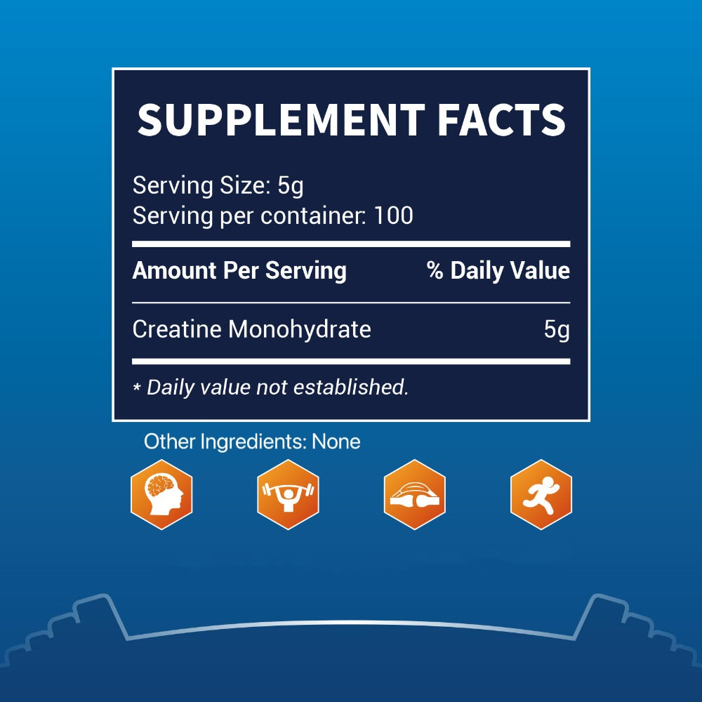 Micronized Creatine Monohydrate Powder 500g — 5000mg Per Serving | Pure Unflavored | cGMP Certified | Third-Party Tested | Keto & Paleo Friendly | 100 Servings | Pre & Post Workout Supplement for Women & Men