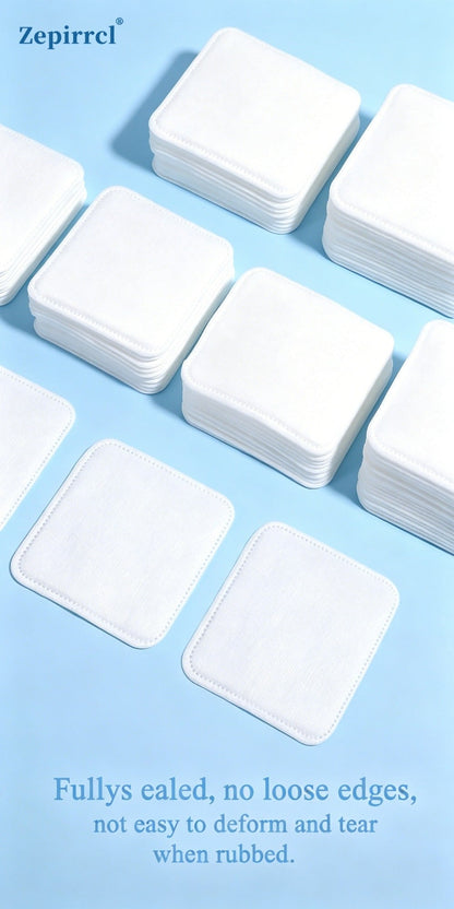 Makeup Remover Pads Disposable 100/200pcs – 3-Layer Thickened Cotton Squares for Face Cleansing, Skincare & Nail Polish Removal, Soft Touch No Friction, 2.76x2.36 inch, Individually Boxed