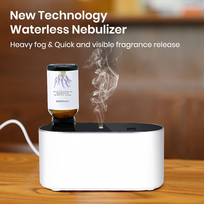 Essential Oil Diffuser Waterless Aroma Diffuser – USB Mini Humidifier, 3 Misting Modes, Color LED Lights, Auto Circulation for Home, Office & Car