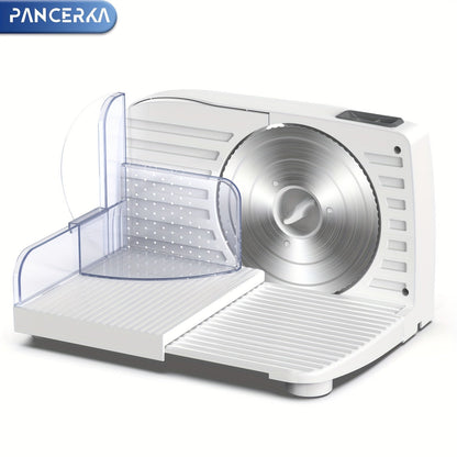 Electric Meat Slicer 0-15mm Adjustable Thickness – Home & Commercial Deli Food Cutter for Meat, Vegetables, Fruits, Bread & Lamb, Stainless Steel Blade, Easy to Clean Kitchen Slicing Machine