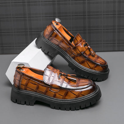 Men's Loafers & Slip-Ons - Platform Sole & Tassel Detail 268965