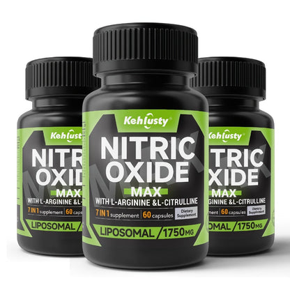 L-Arginine & L-Citrulline Supplement 7-in-1 with Maca Root, Beetroot & Nitric Oxide Booster - Stamina, Blood Flow & Pre-Workout Energy for Men & Women - Stimulant-Free Daily Performance Formula