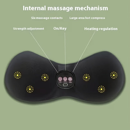 Electric Chest Massager Vibration Rechargeable - Intelligent Constant Temperature Heating Massage Bra for Women, Multi-Functional Wearable Chest Massager for Home Use, Sports Cross-Back Design XXL Size