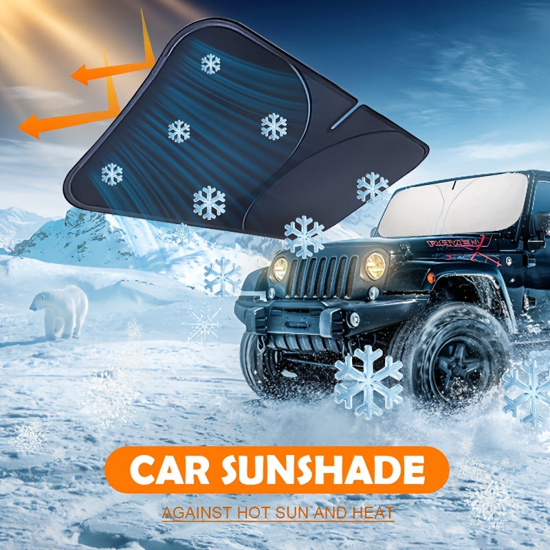 Car Shade Front Windshield | Windshield Dash Protector for Maximum UV Rays And Sun Heat Protection | Sun Visor Car Interior Accessory for Cooler Interior | Larg