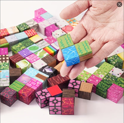 Magnetic Tiles Building Blocks for Kids 100PCS 210PCS – ABS Magnetic Construction Set, STEM Sensory Learning Bricks for Toddlers Ages 3 4 5 6, Creative Open-Ended Play, Birthday Christmas Gift for Boys & Girls