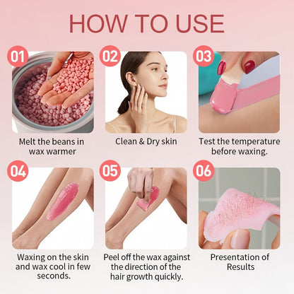 Brazilian Wax Beads 6 Colors 1000g Hard Wax Beads for Hair Removal No Strip Full Body Bikini Face Legs Underarms At-Home Waxing Kit for Women Men 2.2lb Bulk Depilatory Wax Bead Set