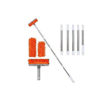 Ceiling Fan Duster 63 Inch Extendable Long Handle Reusable Chenille Microfiber Mop Head Ceiling Fan Blade Cleaner for Dusting Fan Blades Baseboard Wall Floor High Reach Cleaning Tool 6 Feet