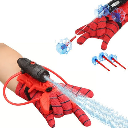 Wrist Spider Web Shooter Toy for Kids & Teens – Superhero Web Launcher Set with Eye Mask Target & Water Gun, Outdoor Party Gift Boys Halloween Easter Birthday