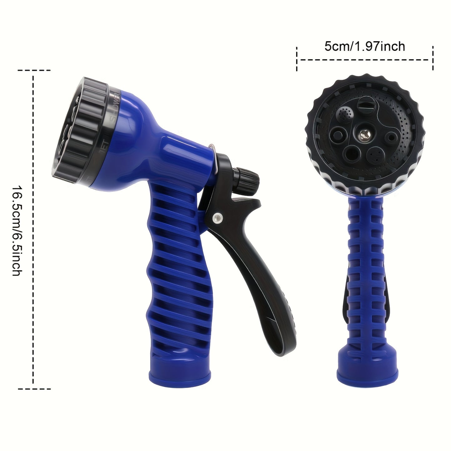 100-foot Car Wash Hose Kit - Equipped with a Car Wash Spray Nozzle Featuring 7 High-pressure Spray Modes; Lightweight and Portable, Tangle-free and Kink-resistant, with a Rust-proof Design; Suitable for Car Washing, Vehicle Cleaning and Care