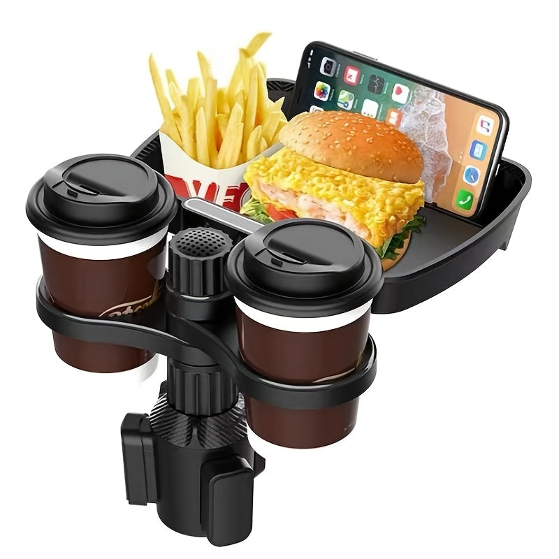 Car Cup Holders - Expansion Brackets, Car Trays, Car Storage Brackets, 360-Degree Rotation, Sturdy Bottom Design, Suitable for Most Car Cup Holders, Ideal for Automotive Gifts