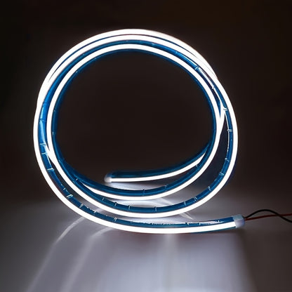 LED Engine Through-Light Bar 70 Inch High-Brightness White Light 2000-3000LM – Auto Welcome Mode Steering Effect 12V Wiring for Car SUV Universal Fit