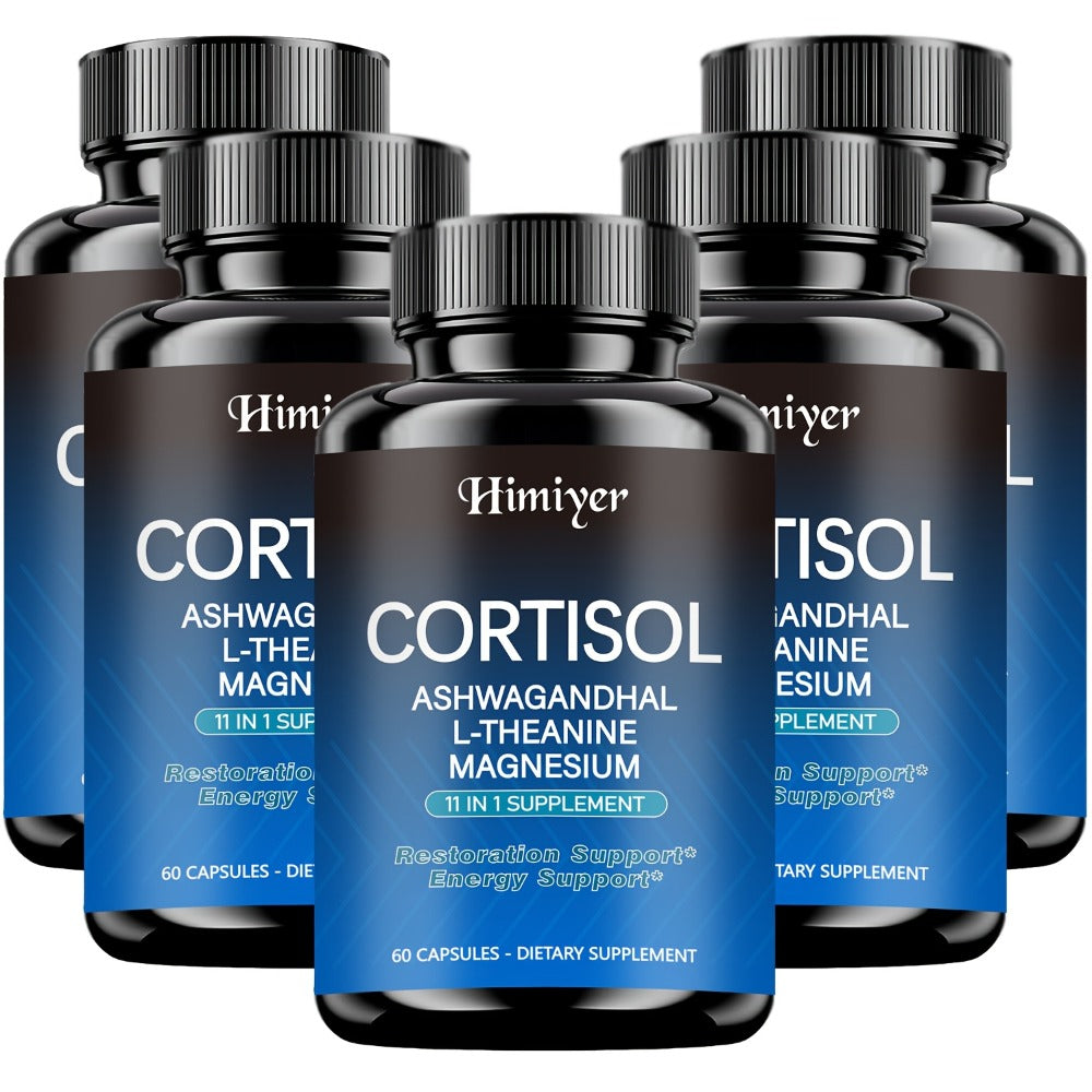 Cortisol Balance Supplement 60 Capsules 11-in-1 Hormone Balancing Stress Relief with Ashwagandha Rhodiola Rosea Theanine Magnesium for Women