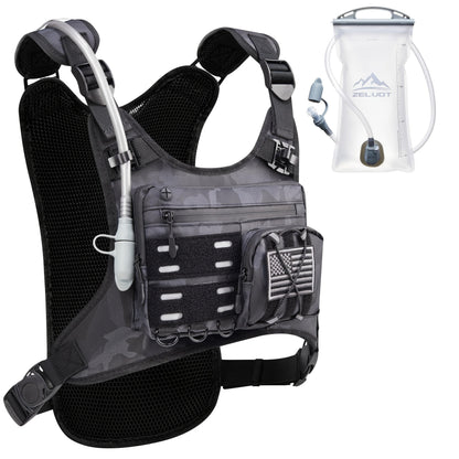 Running Hydration Vest with 2L Water Bladder – Lightweight Reflective Chest Pack for Men Women Marathon Trail Running