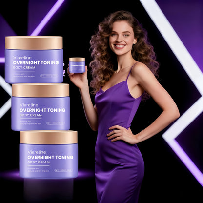 Collagen Body Toning Whip 3-Piece Set Overnight Firming Moisturizing Cream with Glycerin – Skin Tightening Nourishing Body Whip for Women All Skin Types 3.53oz Each Gift Set