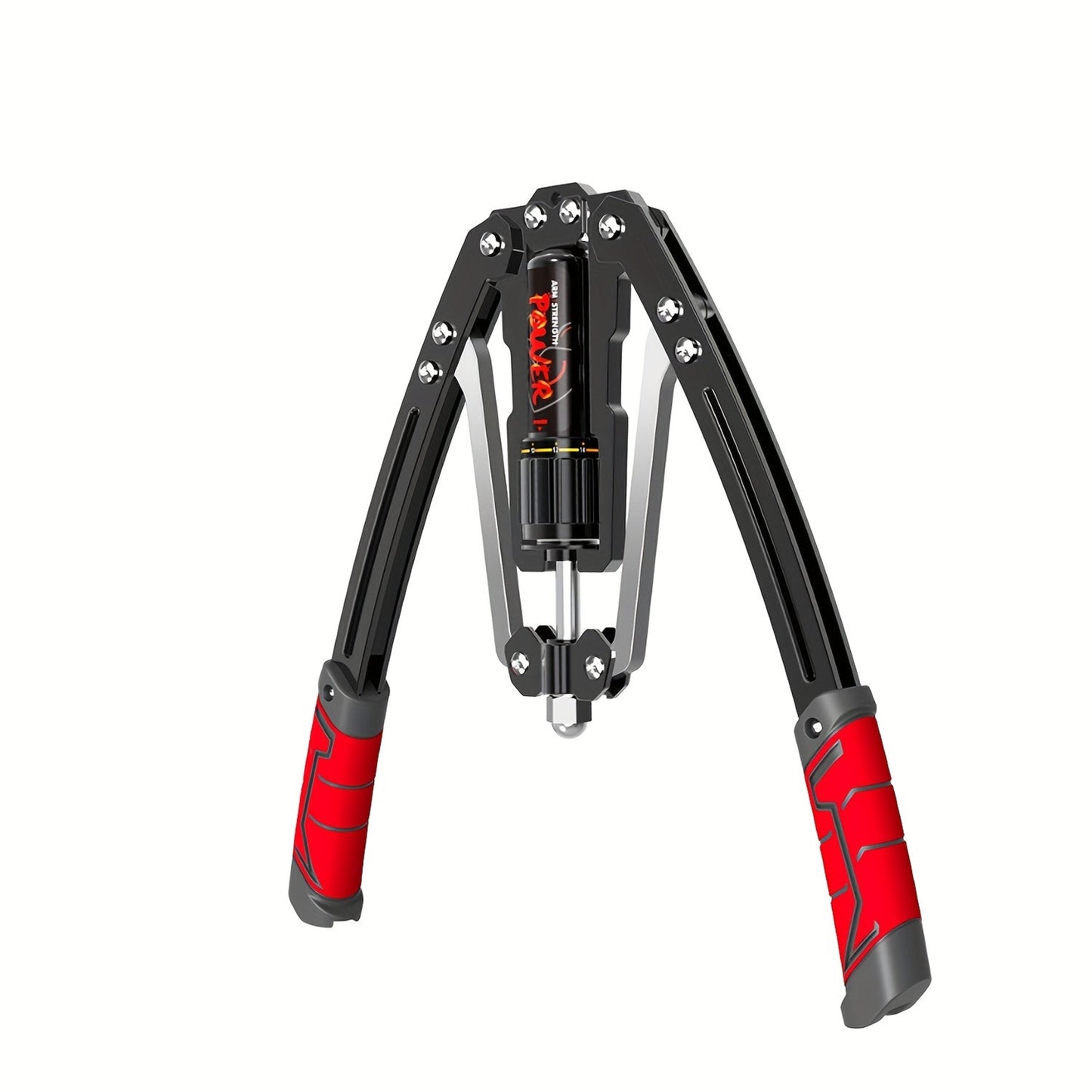 Hydraulic Arm Trainer Adjustable Resistance 22-440 lbs Carbon Steel Home Gym Equipment Chest Shoulder Back Multi-Muscle Workout Foldable Design 20-Level Resistance Non-Slip Handle Fitness Trainer Red