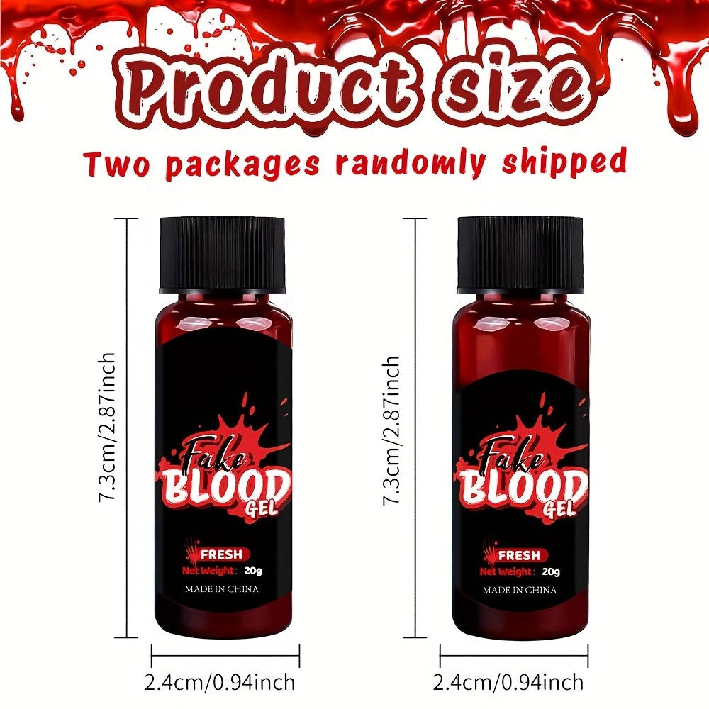 Fake Blood Makeup Kit 3pcs SFX Paste with Brush – Realistic Fresh Dark & Old Blood Special Effects Makeup for Halloween Zombie Vampire Cosplay Theater & Film