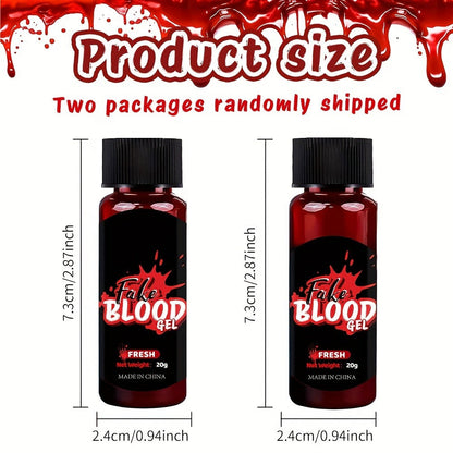 Fake Blood Makeup Kit 3pcs SFX Paste with Brush – Realistic Fresh Dark & Old Blood Special Effects Makeup for Halloween Zombie Vampire Cosplay Theater & Film