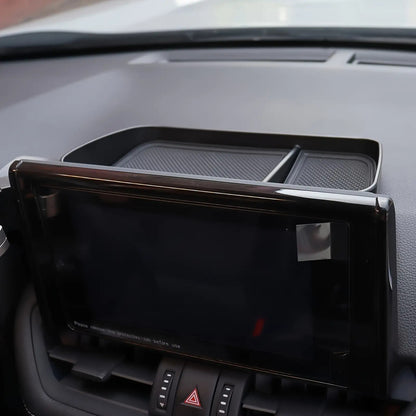 Car Dashboard Non-Slip Tray Organizer - Rubber Base Open Front Holder for Phone Keys Coins Cards, Universal Anti-Slip Car Dash Storage Tray