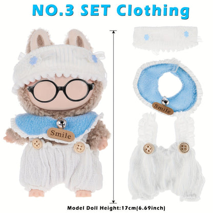 Doll Outfits Set 6 Pack for 17cm 6.7 Inch Miniature Dolls 6 Unique Fashion Designs Mix Match Clothing Collection No Doll Included Birthday Christmas Gift for Girls Kids