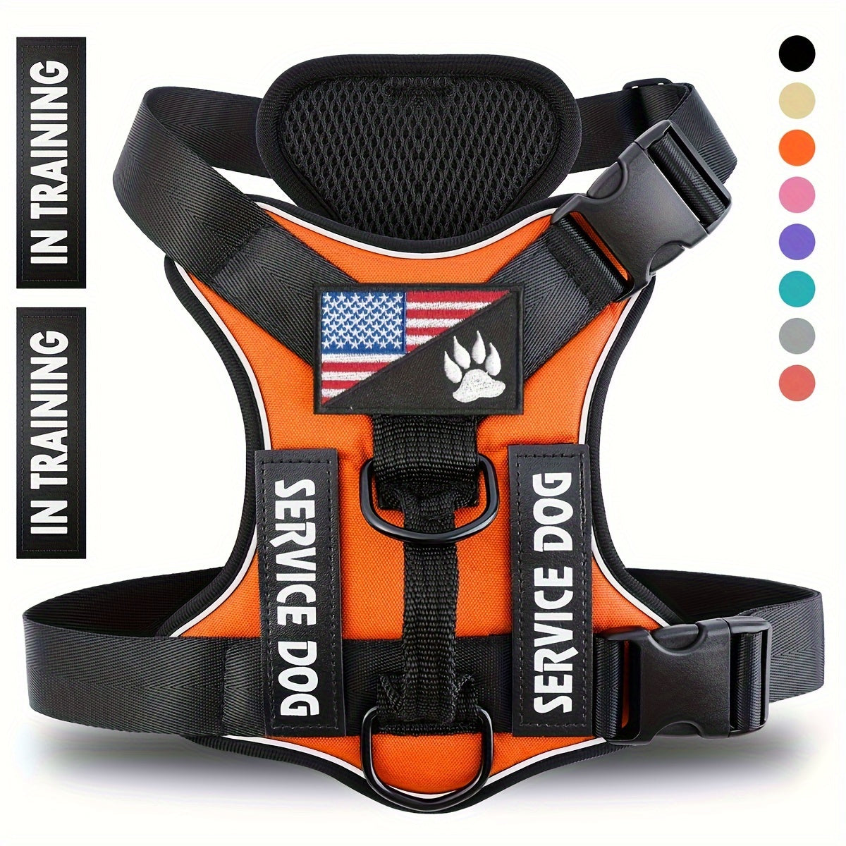 Reflective Dog Harness Vest with Handle Adjustable No-Pull Pet Vest for Walking Running & Training - Easy Control for Small Medium Large Dogs XS S M L XL Multiple Colors
