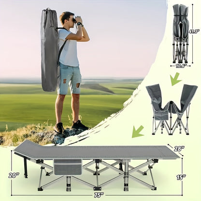 Heavy Duty Folding Bed 500 600 700 LBS Capacity Extra Large Portable Camping Cot Guest Bed with Optional Mattress Sturdy Steel Frame Flip-Up Foldable Patio Sofa Bed