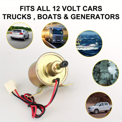 Universal Electric Fuel Pump Kit for All 12V Cars Trucks Boats Carburetor Lawn Mower